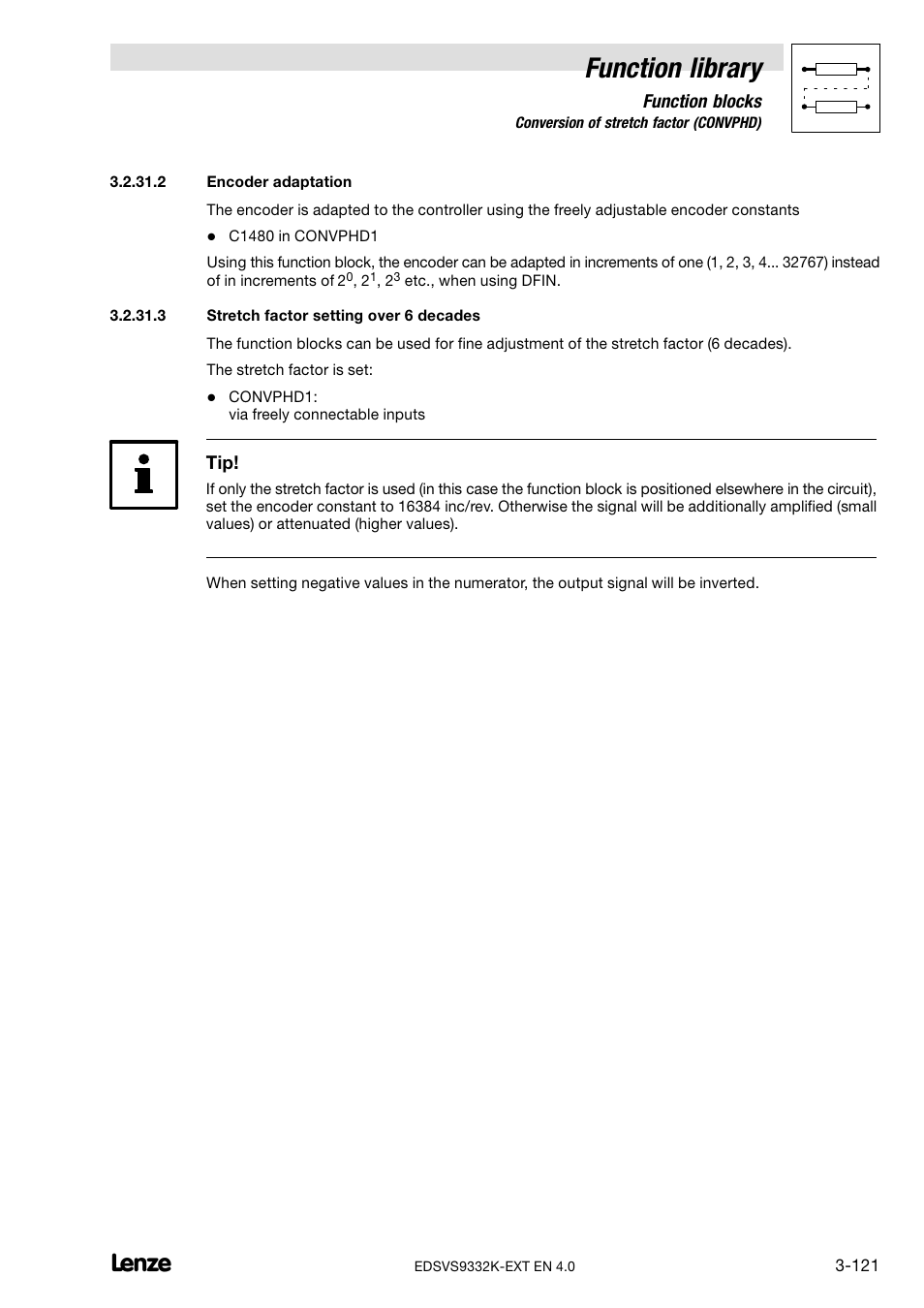 Function library | Lenze EVS9332xK User Manual | Page 149 / 386