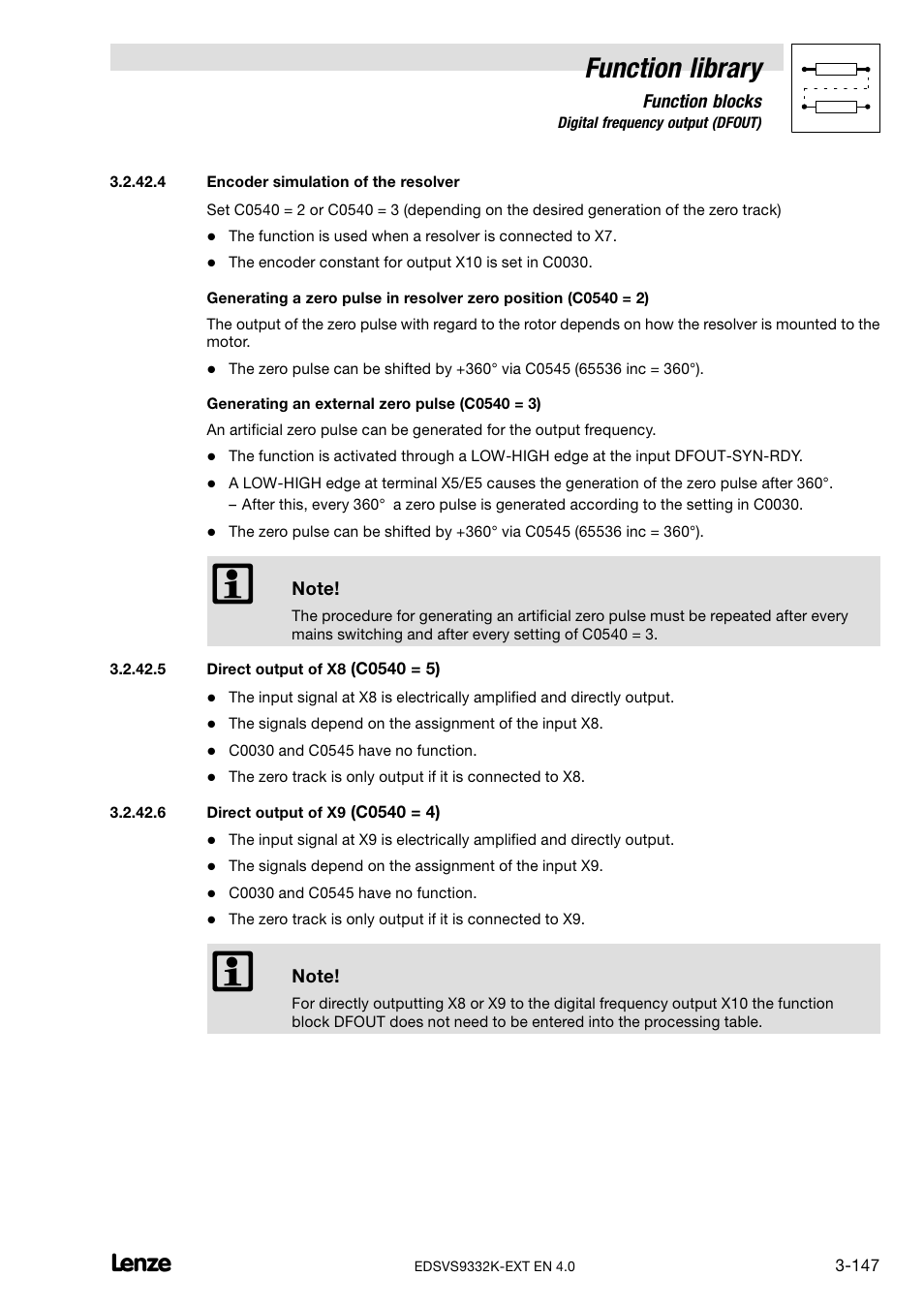 Function library | Lenze EVS9332xK User Manual | Page 175 / 386