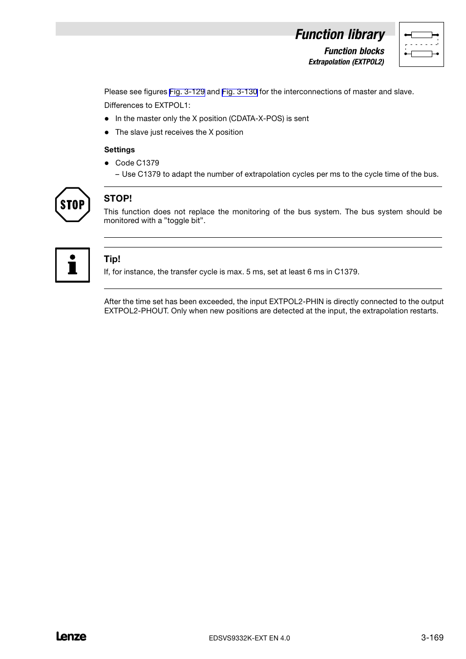 Function library | Lenze EVS9332xK User Manual | Page 197 / 386