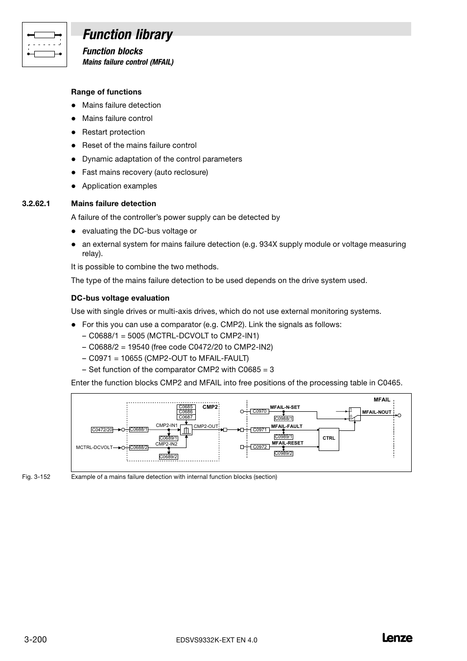 Function library, Function blocks | Lenze EVS9332xK User Manual | Page 228 / 386