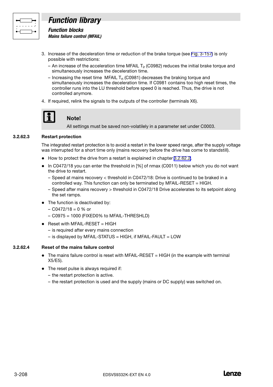 Function library | Lenze EVS9332xK User Manual | Page 236 / 386