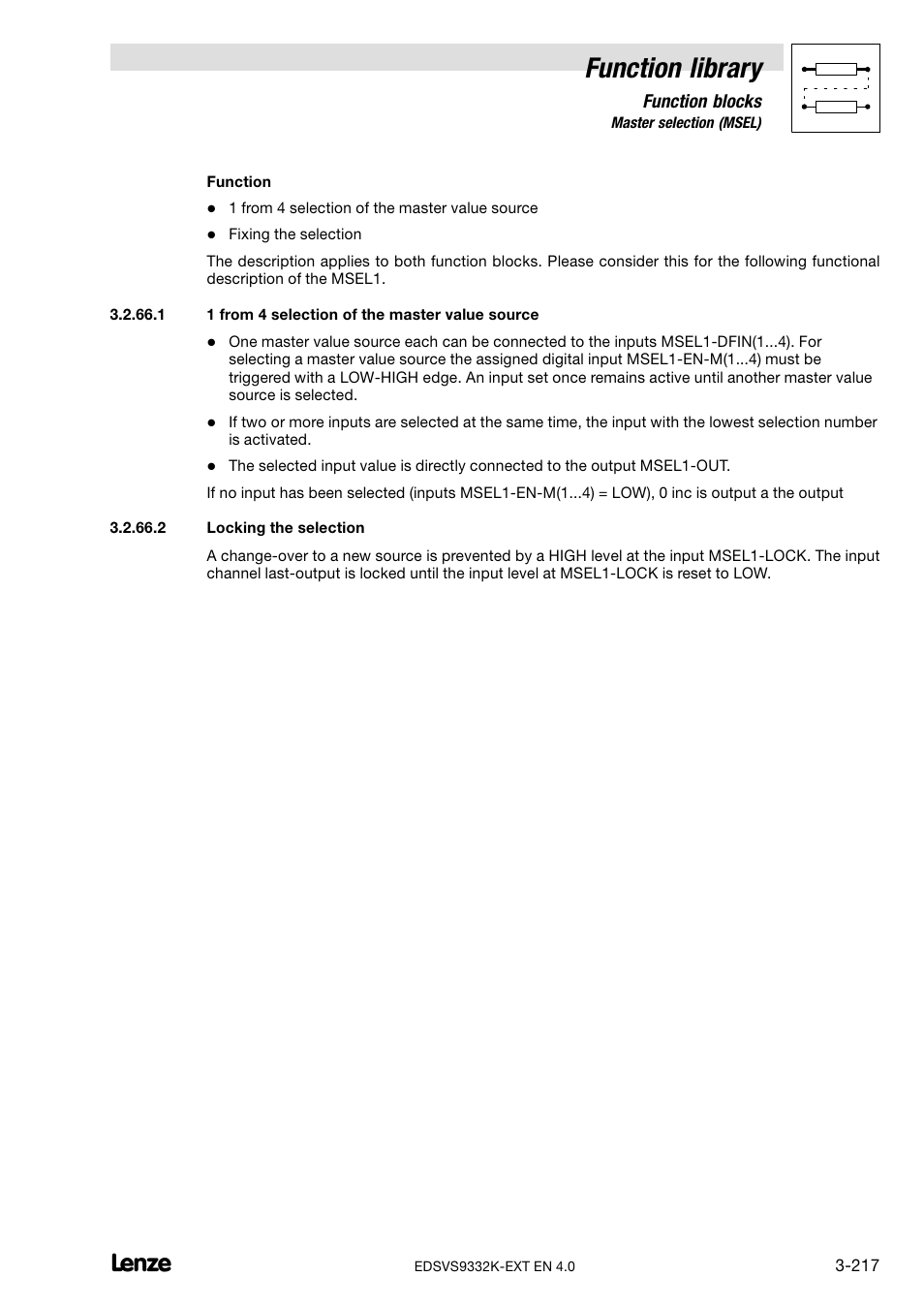 Function library | Lenze EVS9332xK User Manual | Page 245 / 386