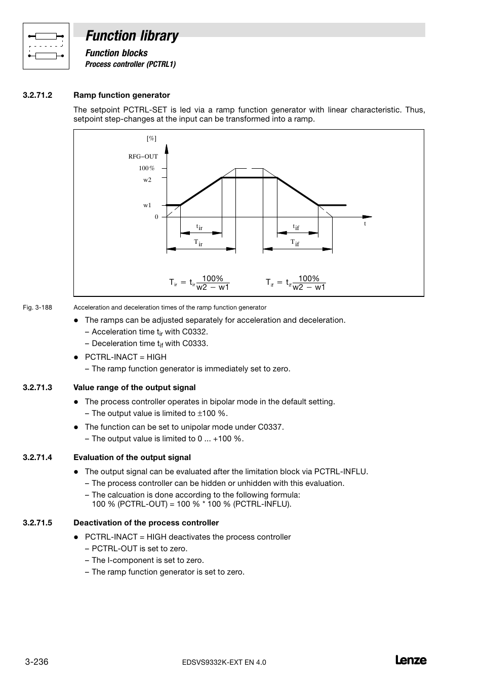 Function library, Function blocks | Lenze EVS9332xK User Manual | Page 264 / 386