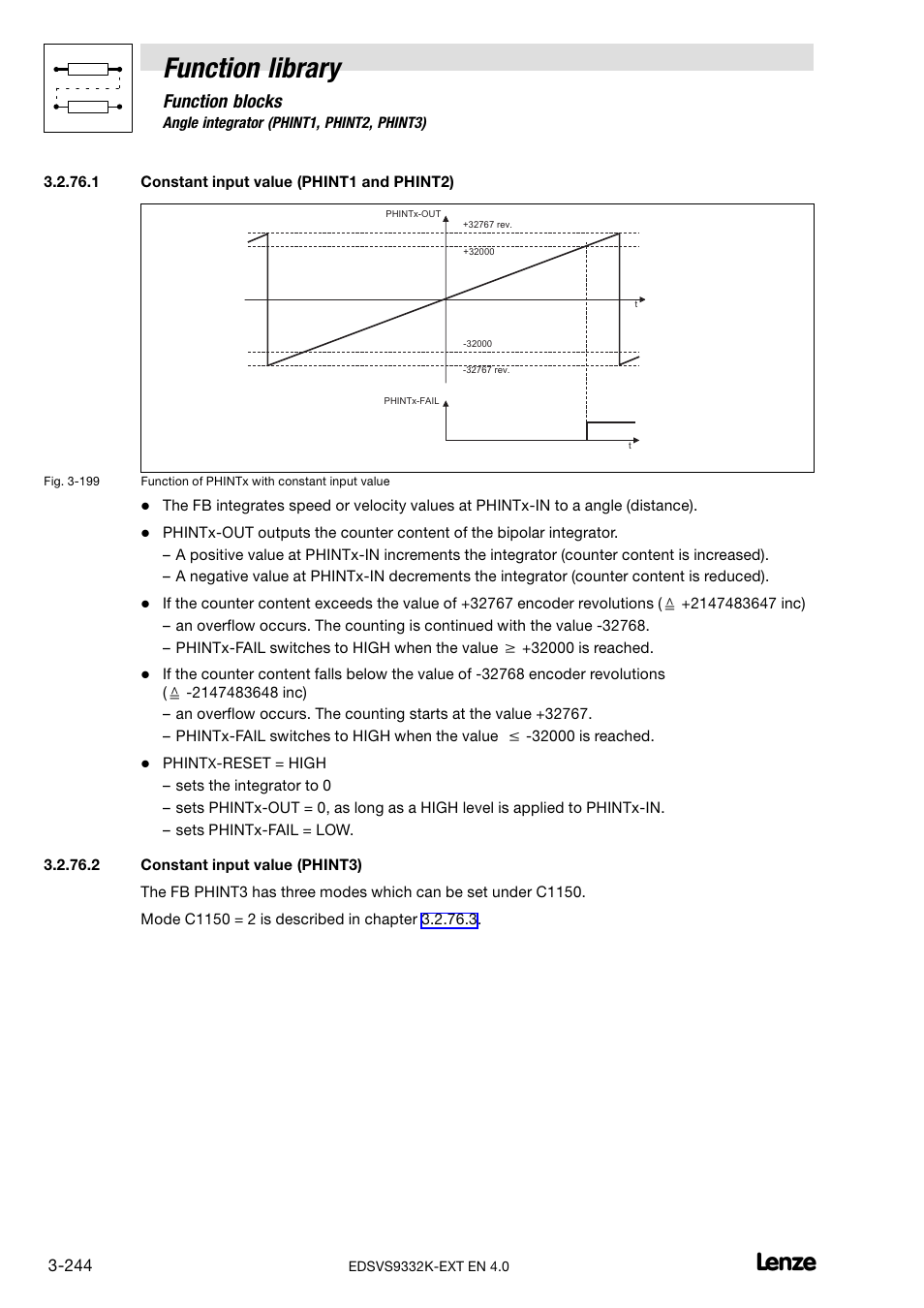 Function library, Function blocks | Lenze EVS9332xK User Manual | Page 272 / 386