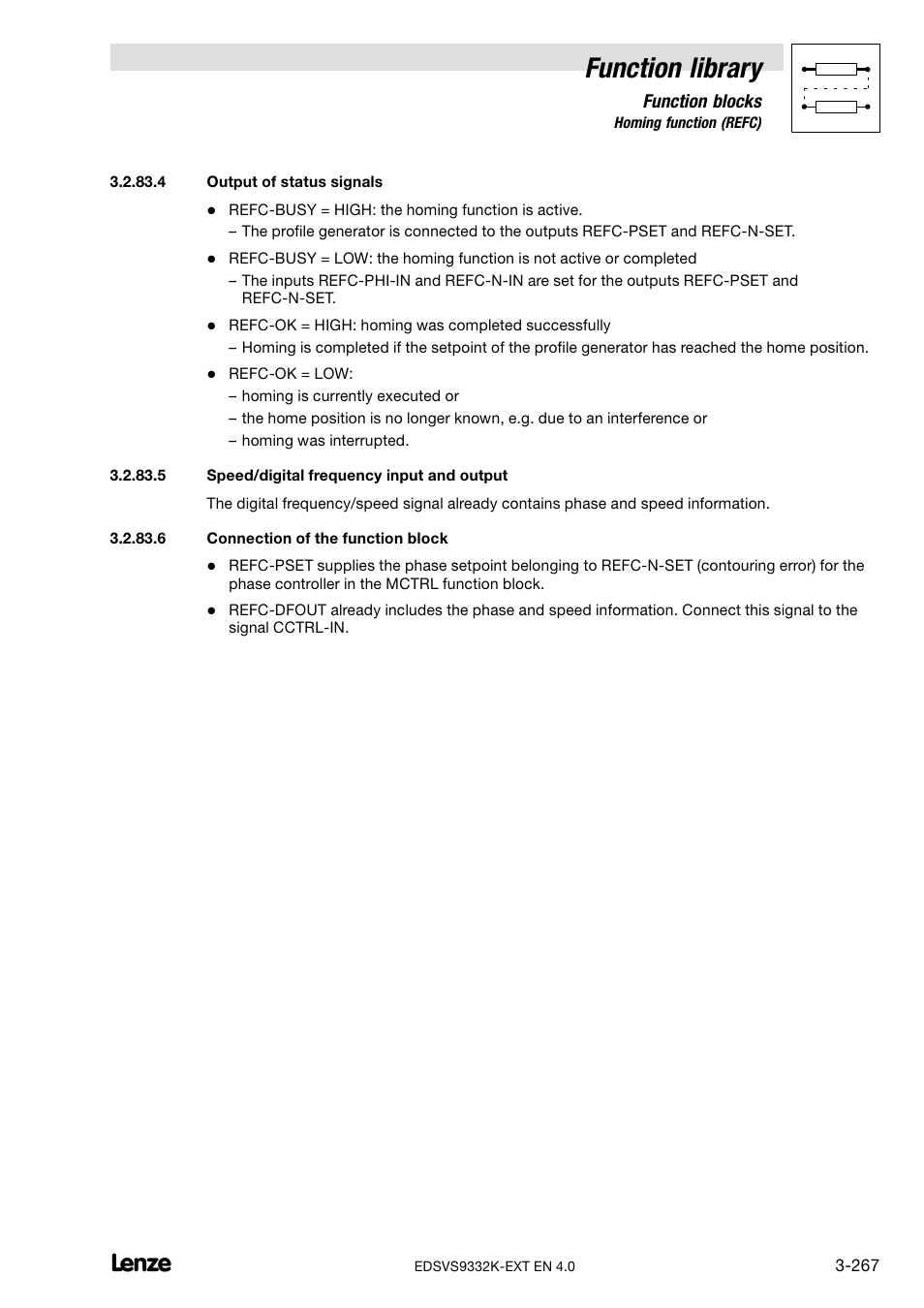 Function library | Lenze EVS9332xK User Manual | Page 295 / 386