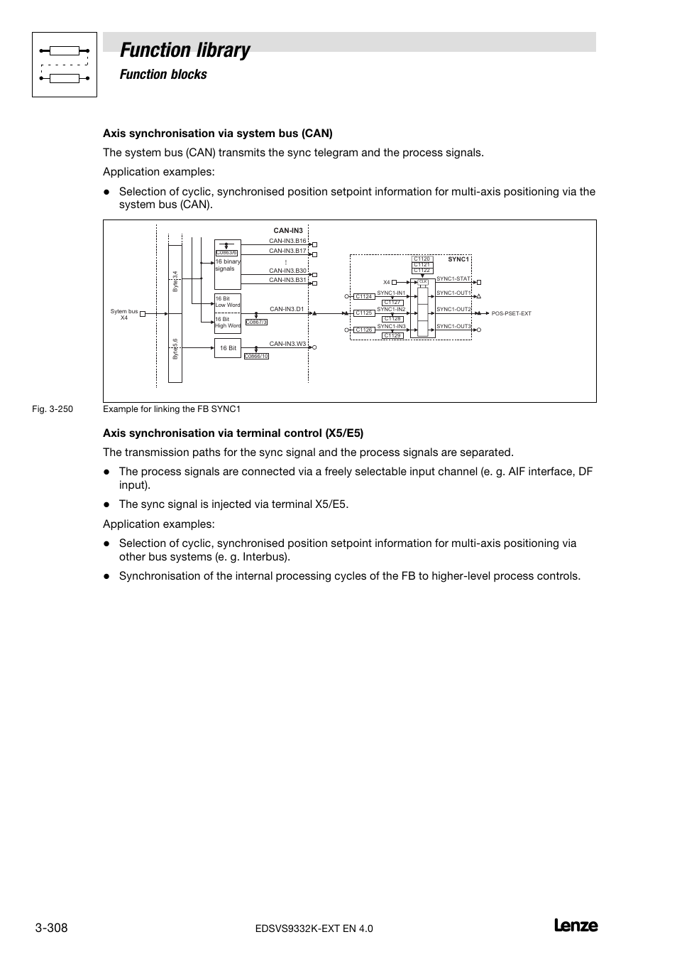 Function library, Function blocks | Lenze EVS9332xK User Manual | Page 336 / 386