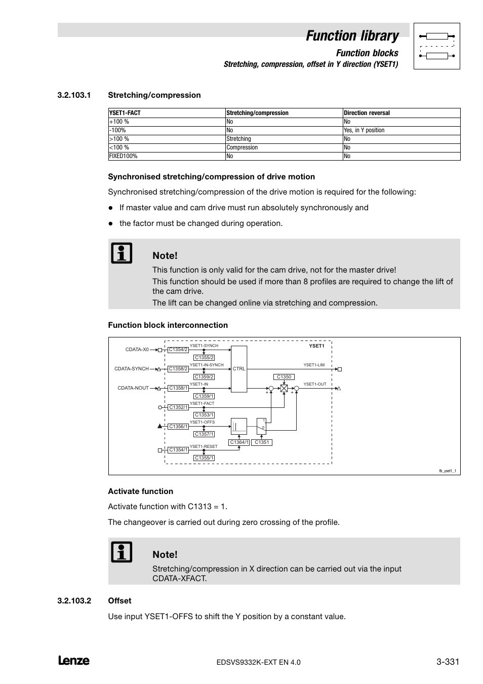 Function library, Function blocks | Lenze EVS9332xK User Manual | Page 359 / 386