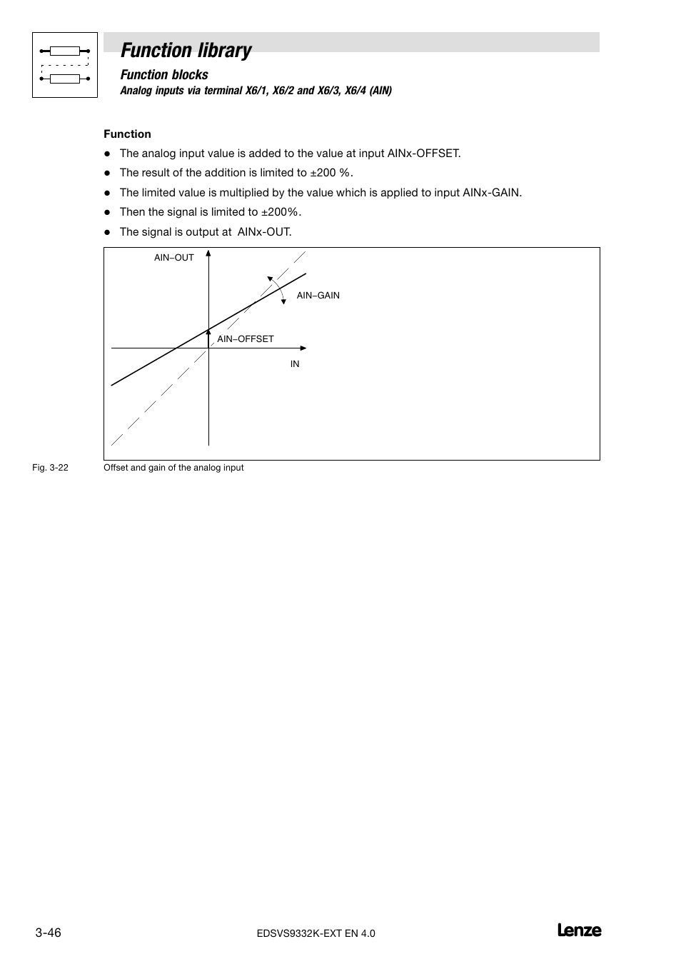 Function library, Function blocks | Lenze EVS9332xK User Manual | Page 74 / 386