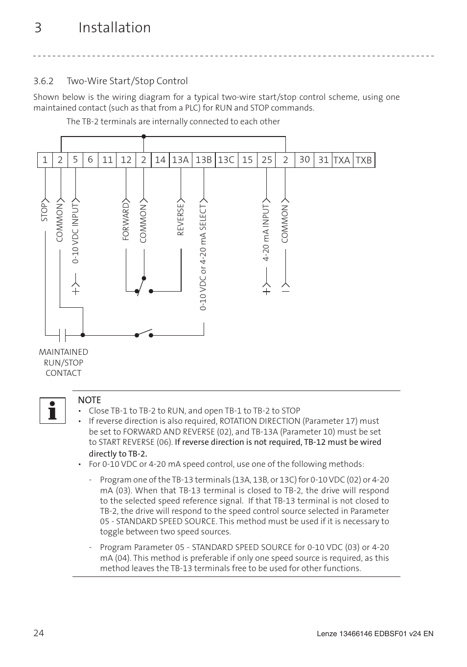 3 installation | Lenze SCF frequency inverter User Manual | Page 24 / 68