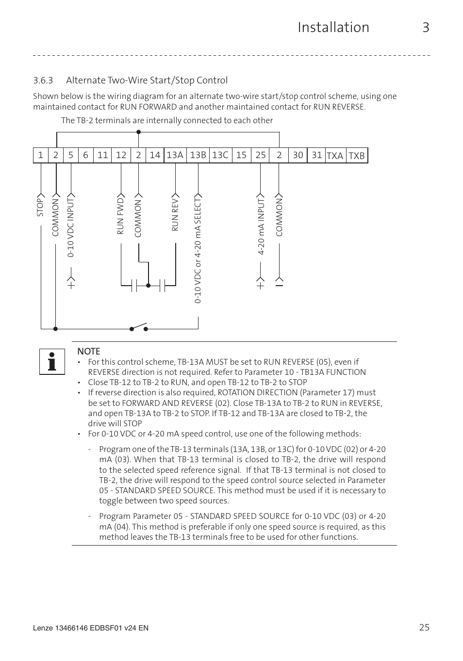 Installation 3 | Lenze SCF frequency inverter User Manual | Page 25 / 68