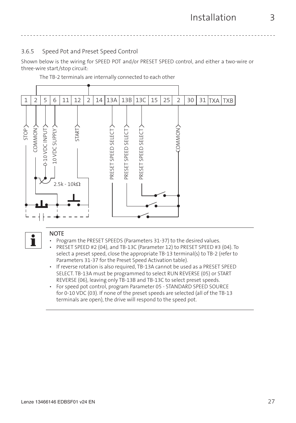 Installation 3 | Lenze SCF frequency inverter User Manual | Page 27 / 68