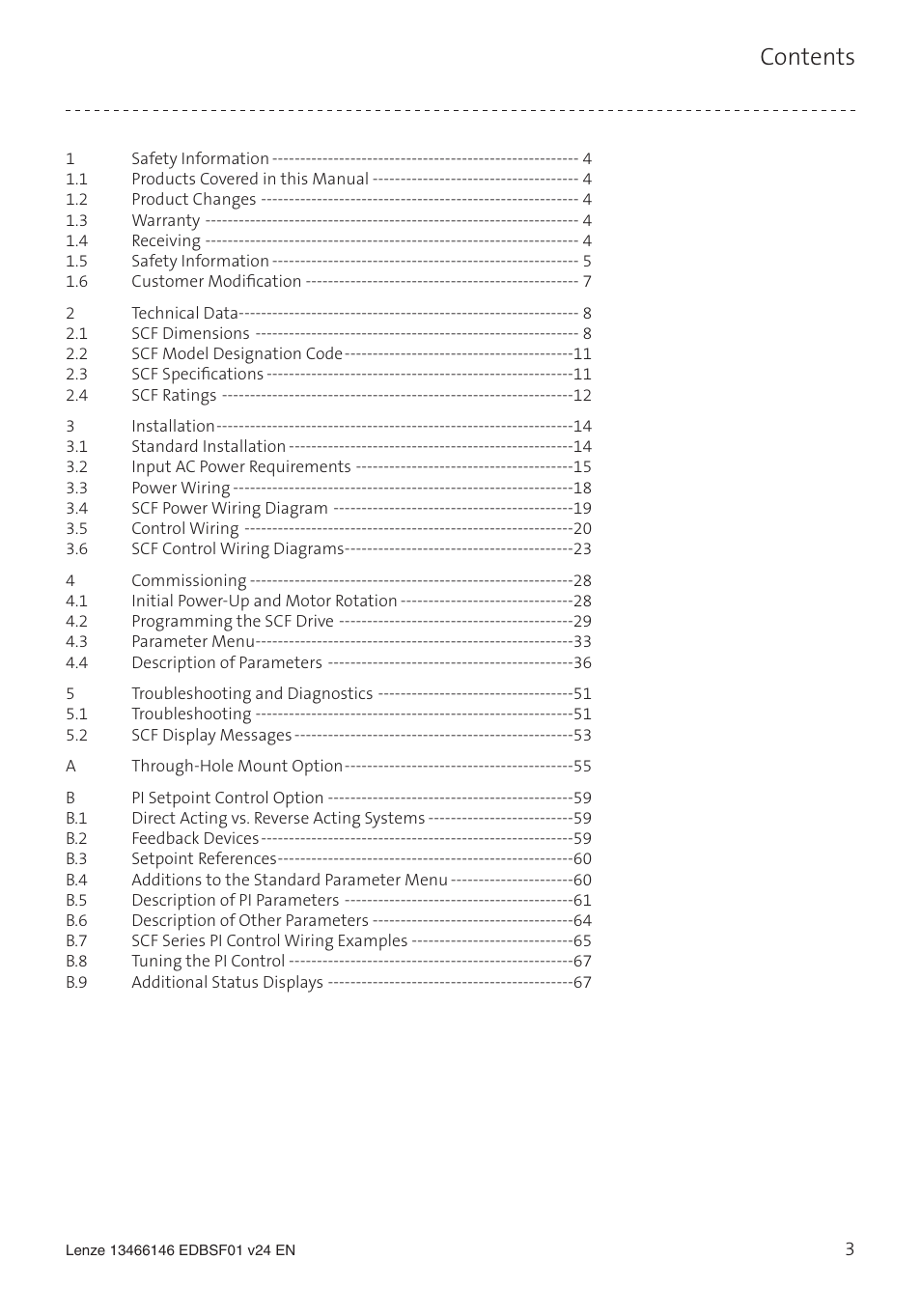 Lenze SCF frequency inverter User Manual | Page 3 / 68