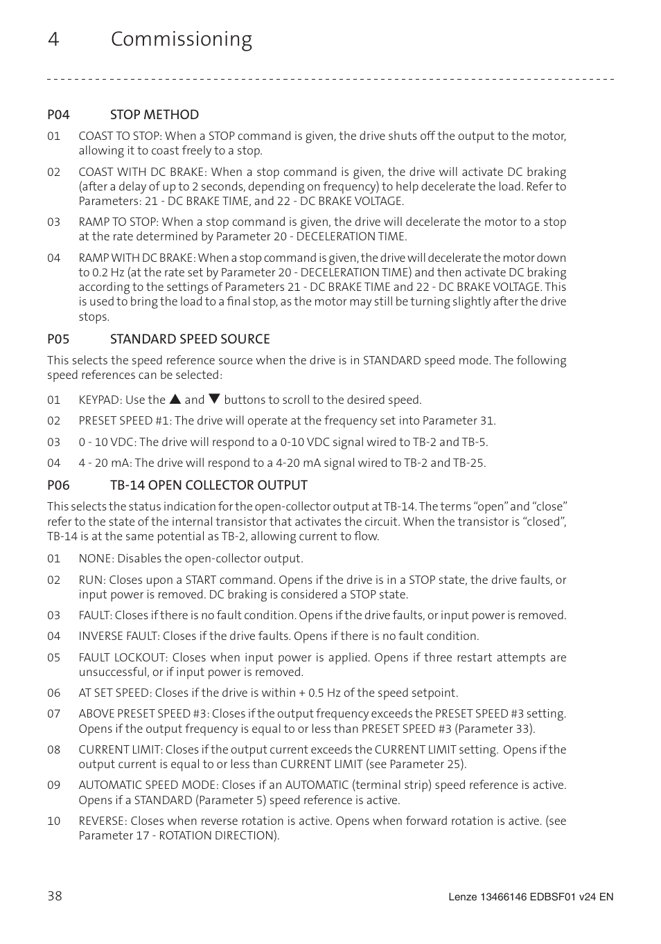 4 commissioning | Lenze SCF frequency inverter User Manual | Page 38 / 68
