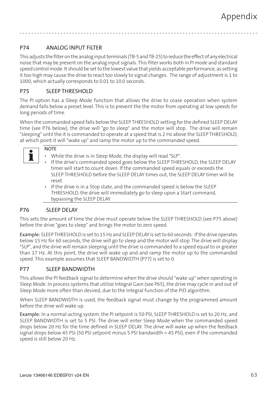 Appendix | Lenze SCF frequency inverter User Manual | Page 63 / 68