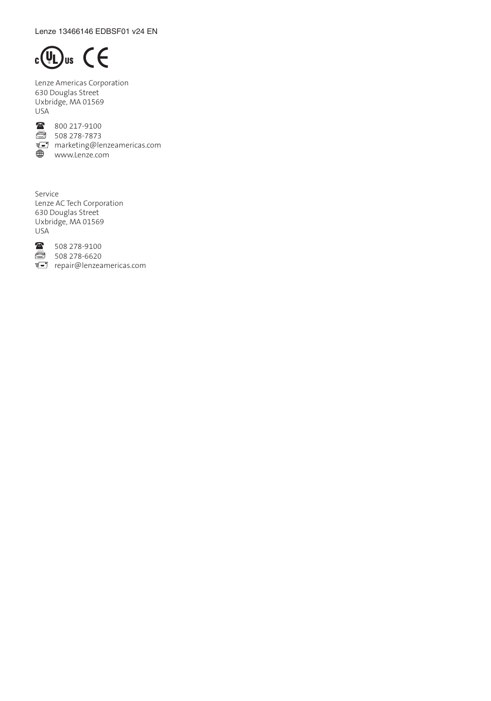 Lenze SCF frequency inverter User Manual | Page 68 / 68