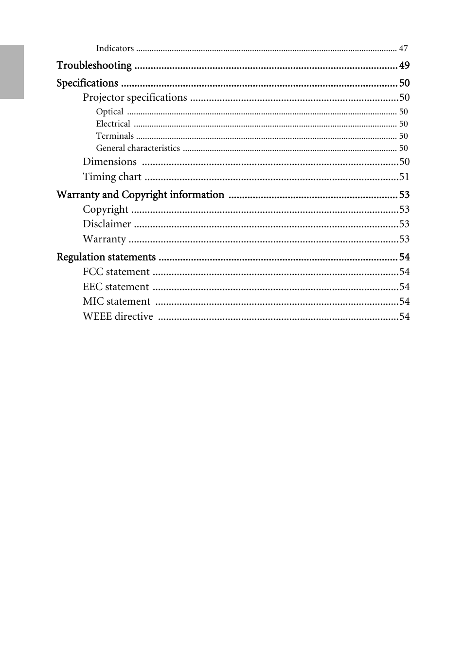 BenQ W500 User Manual | Page 4 / 54