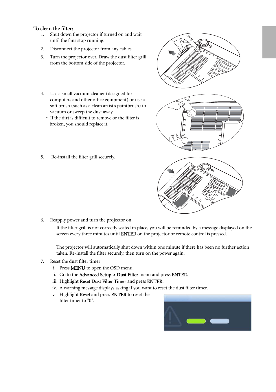 English | BenQ W500 User Manual | Page 43 / 54