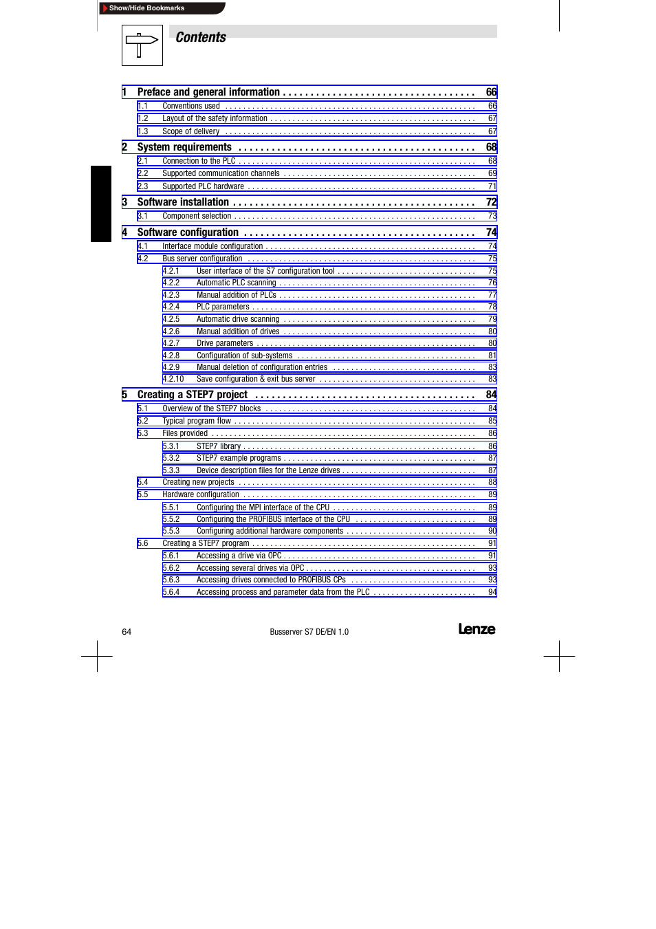 Lenze Drive Server Bus server S7 getting started User Manual | Page 3 / 63
