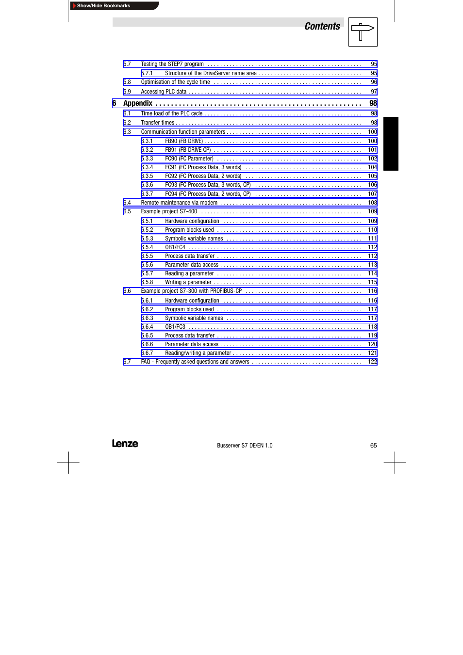 Lenze Drive Server Bus server S7 getting started User Manual | Page 4 / 63