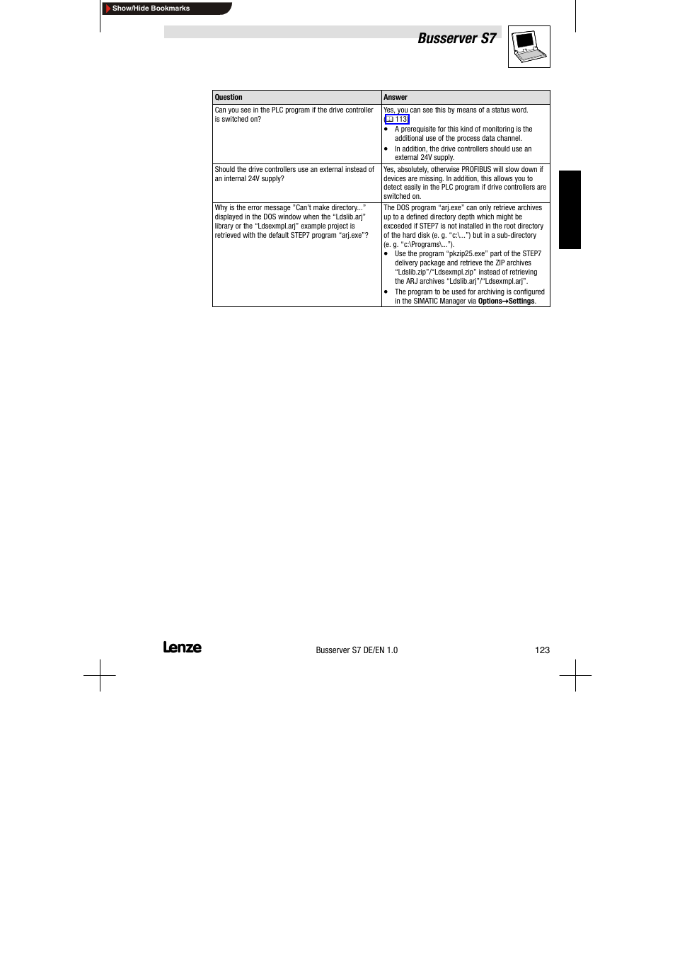 Busserver s7 | Lenze Drive Server Bus server S7 getting started User Manual | Page 62 / 63