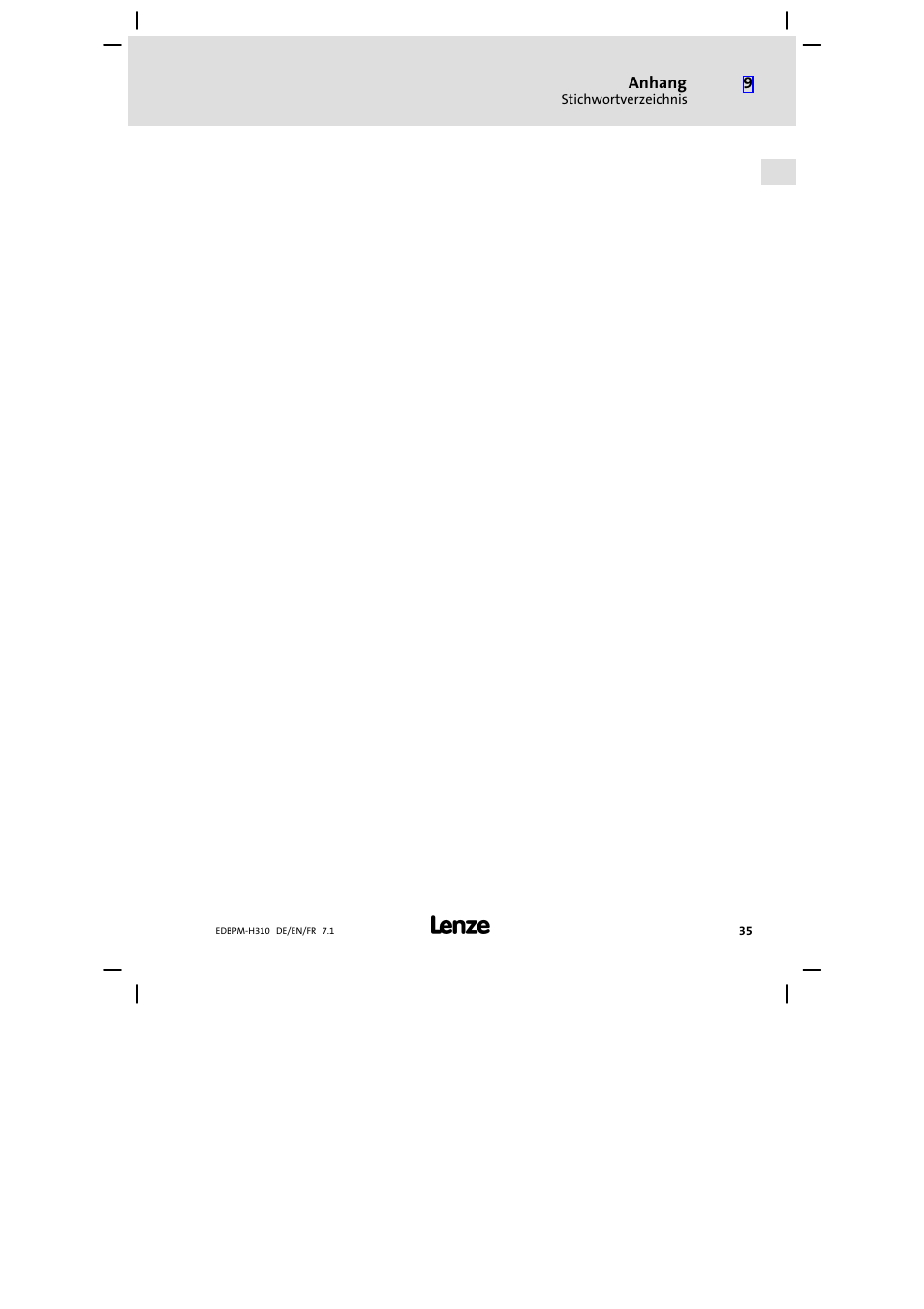 Lenze EPM−H310 User Manual | Page 35 / 102