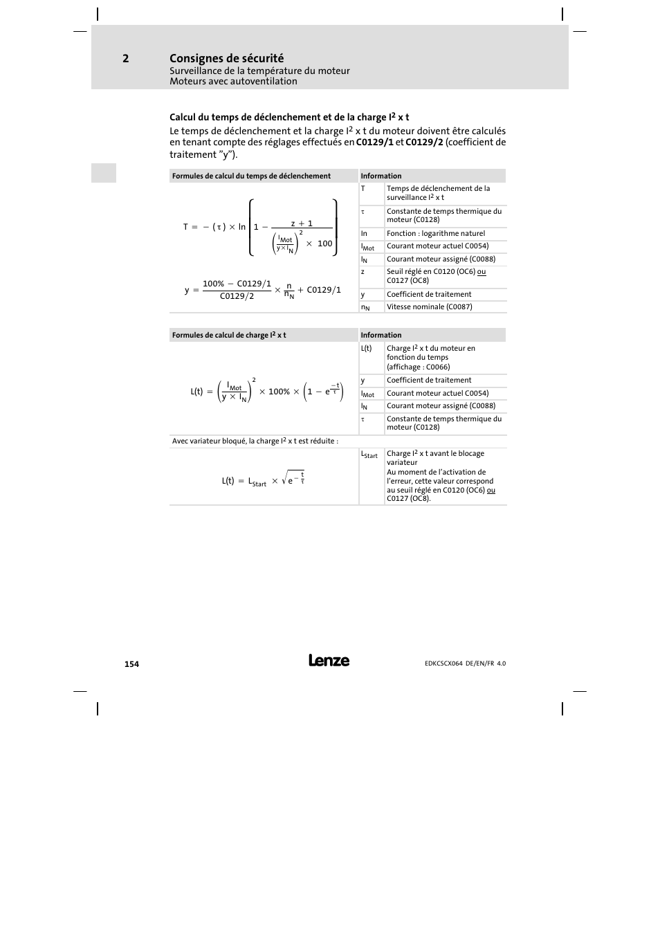 Ȧȧ ȡ ȣ, Ȧȧ ȣ ȥ, Consignes de sécurité | Lenze ECSCx Axis cold plate User Manual | Page 154 / 208