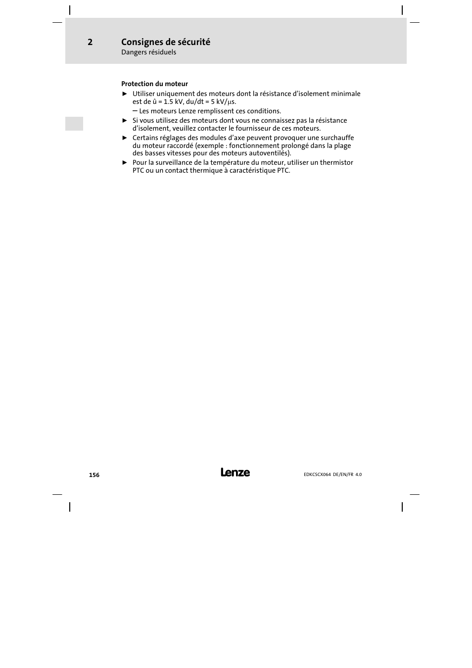 Consignes de sécurité | Lenze ECSCx Axis cold plate User Manual | Page 156 / 208
