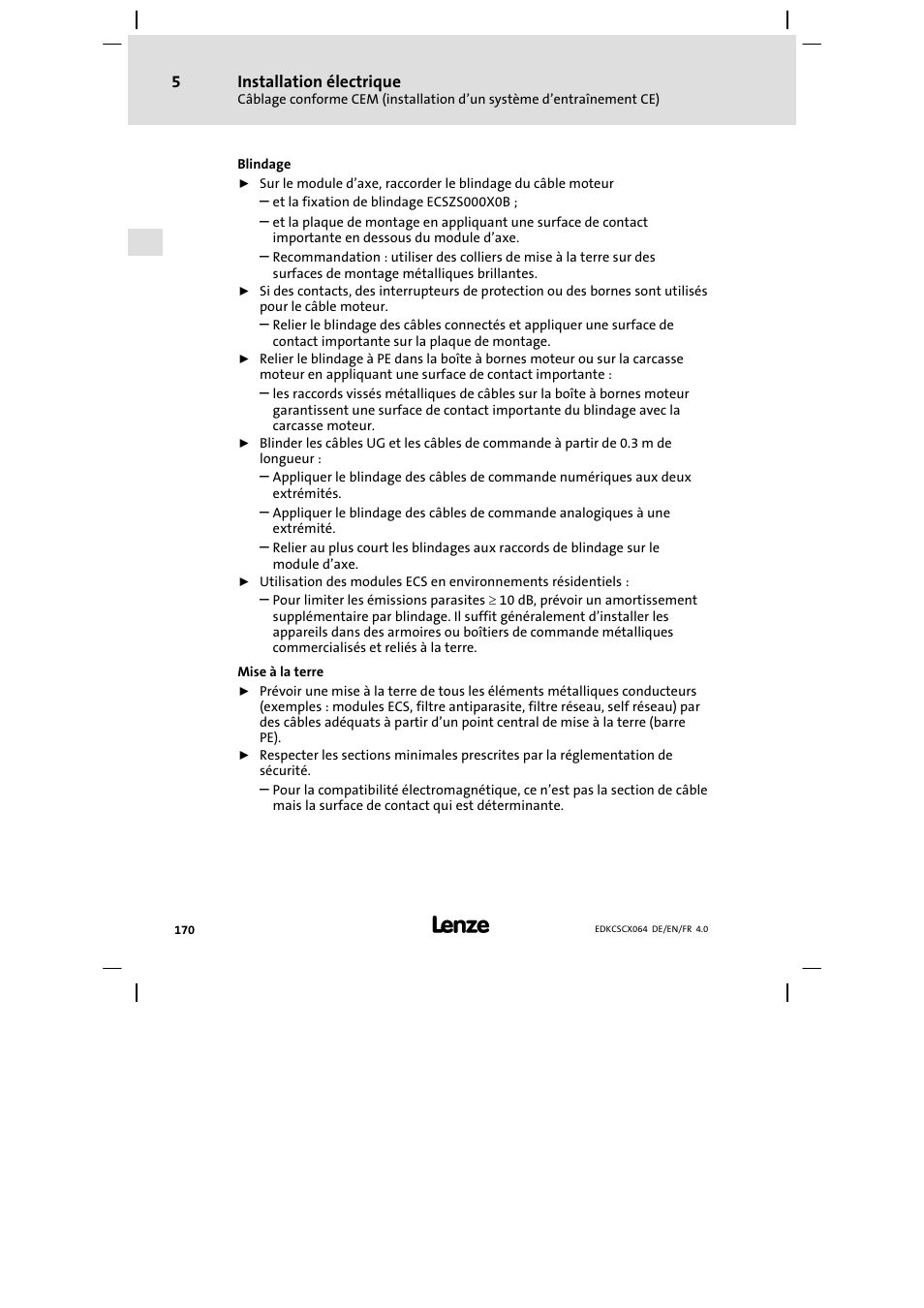 Lenze ECSCx Axis cold plate User Manual | Page 170 / 208