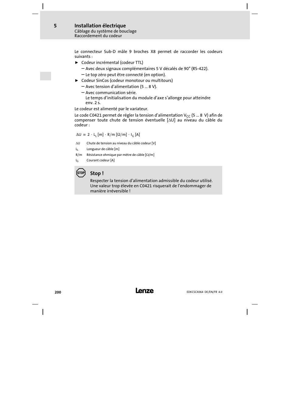 Lenze ECSCx Axis cold plate User Manual | Page 200 / 208