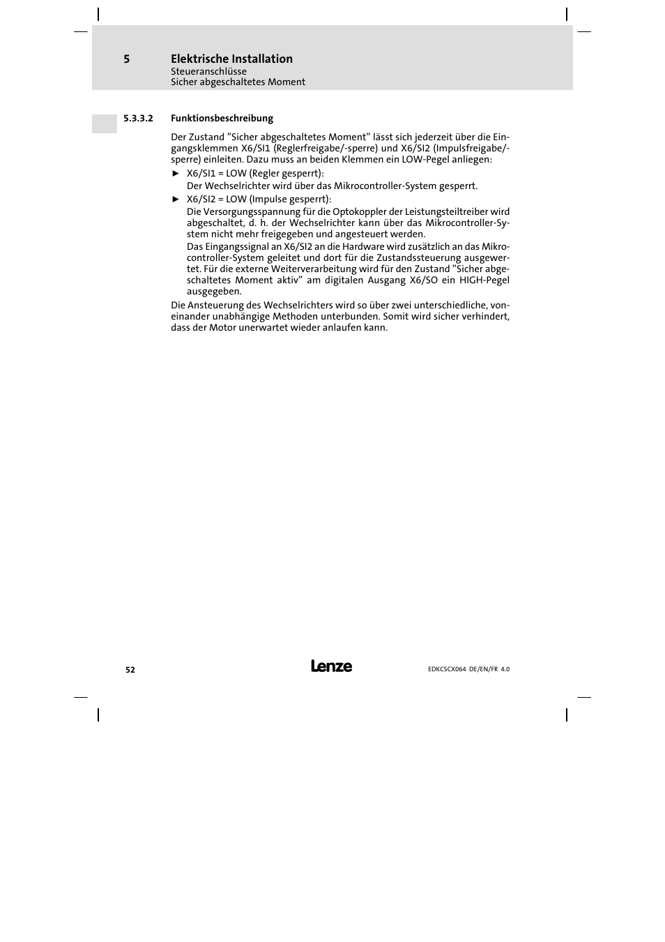 Lenze ECSCx Axis cold plate User Manual | Page 52 / 208