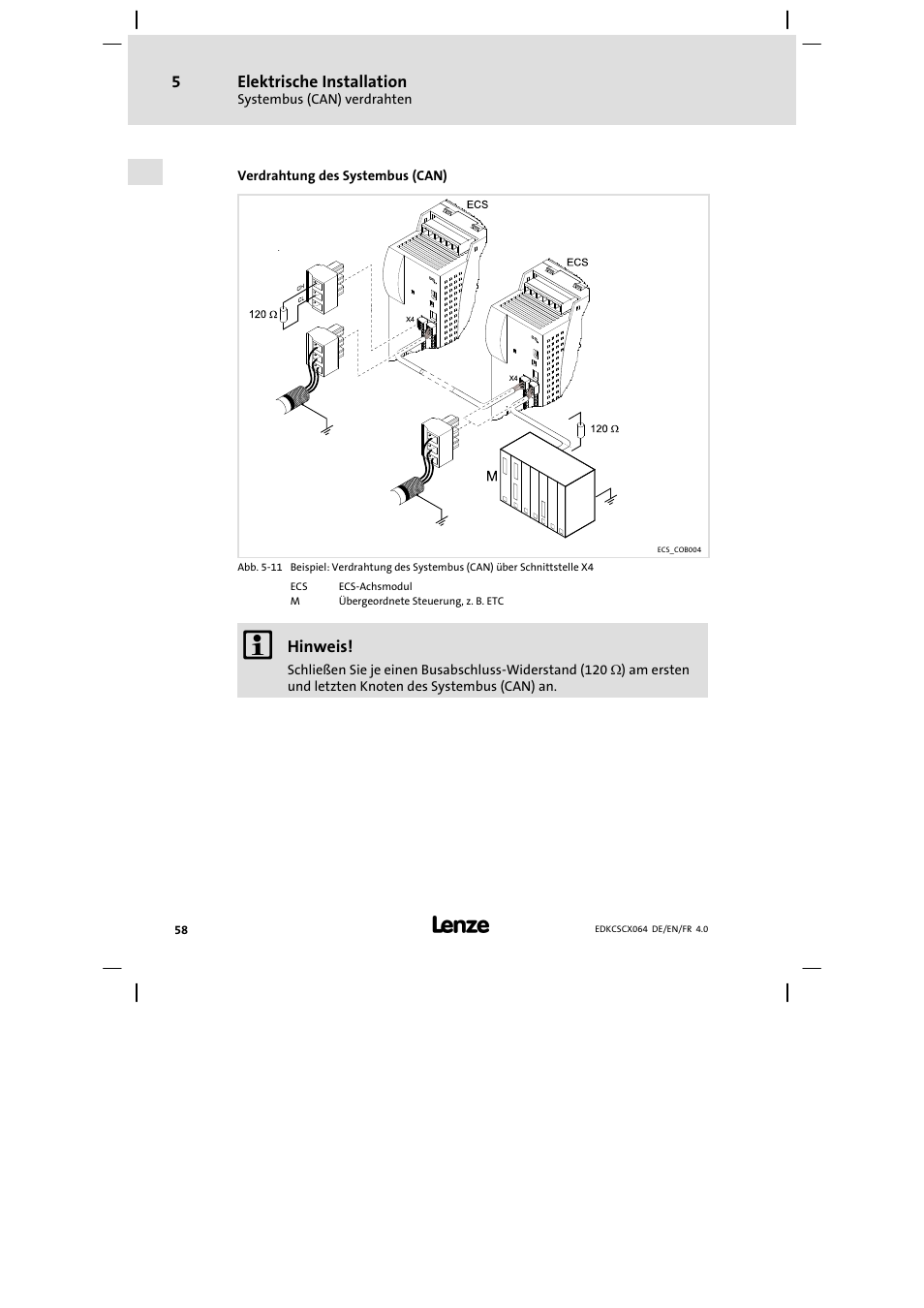 Lenze ECSCx Axis cold plate User Manual | Page 58 / 208