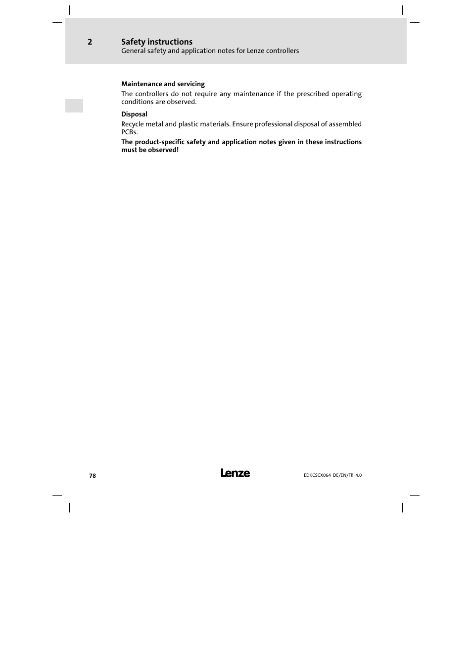 Lenze ECSCx Axis cold plate User Manual | Page 78 / 208