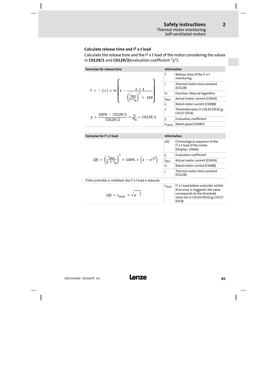 Ȧȧ ȡ ȣ, Ȧȧ ȣ ȥ, Safety instructions | Lenze ECSCx Axis cold plate User Manual | Page 85 / 208