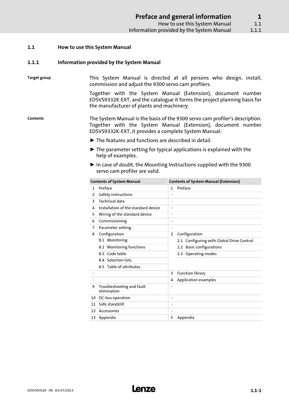 How to use this system manual, Information provided by the system manual, Preface and general information | Lenze EVS9332xK User Manual | Page 13 / 467