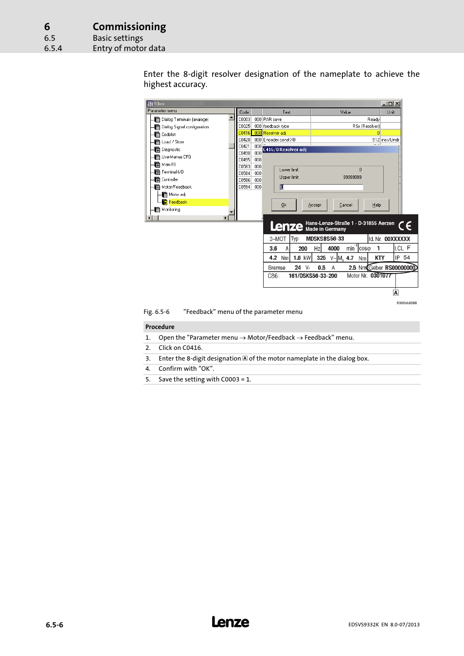 Commissioning | Lenze EVS9332xK User Manual | Page 178 / 467