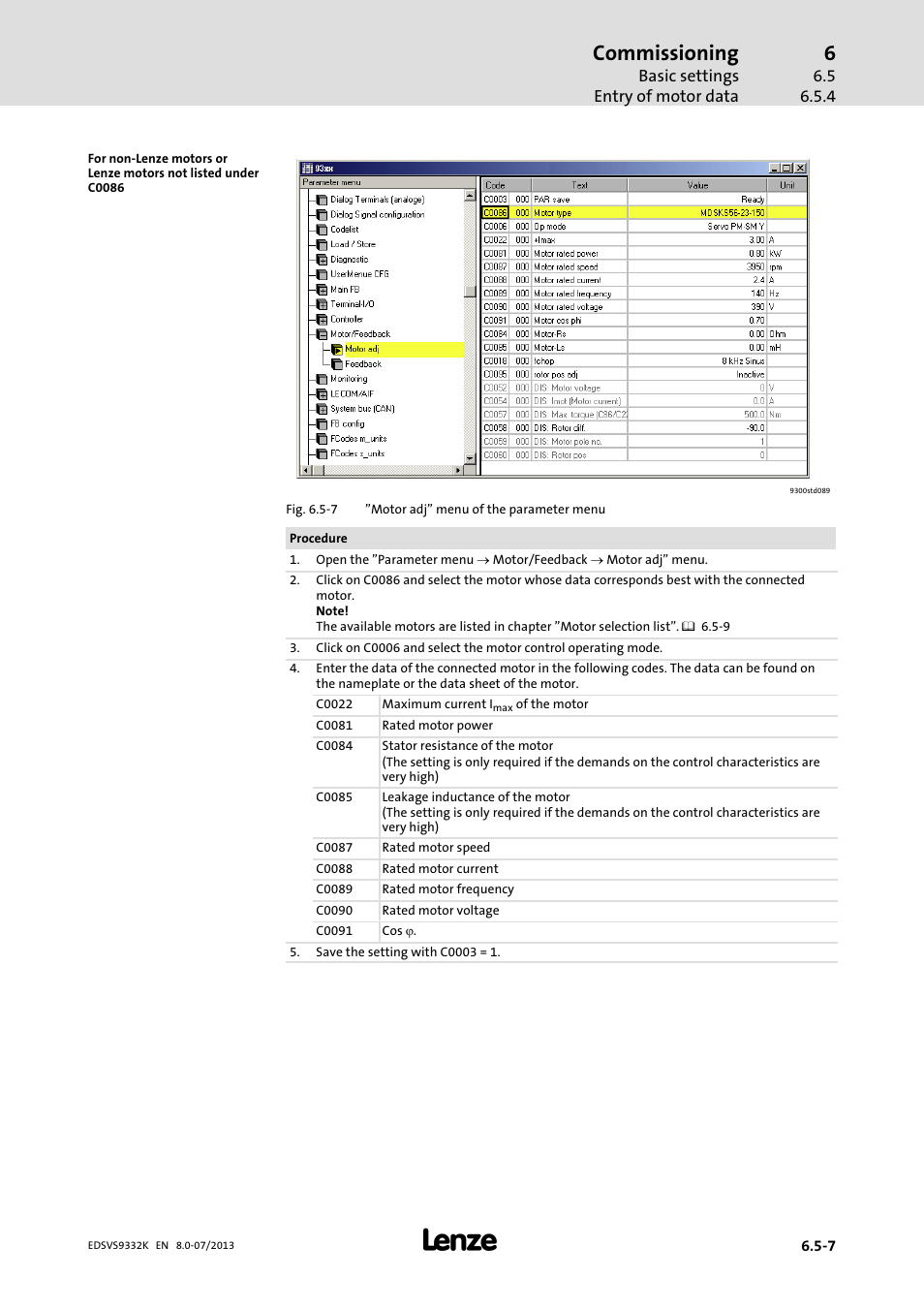 Commissioning | Lenze EVS9332xK User Manual | Page 179 / 467