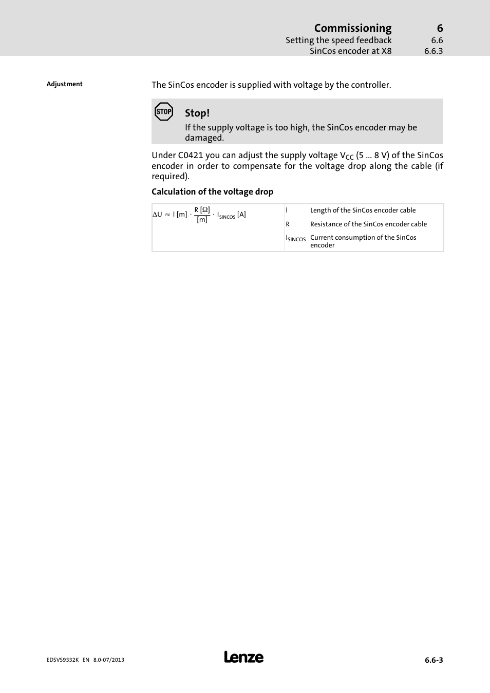 Commissioning | Lenze EVS9332xK User Manual | Page 195 / 467