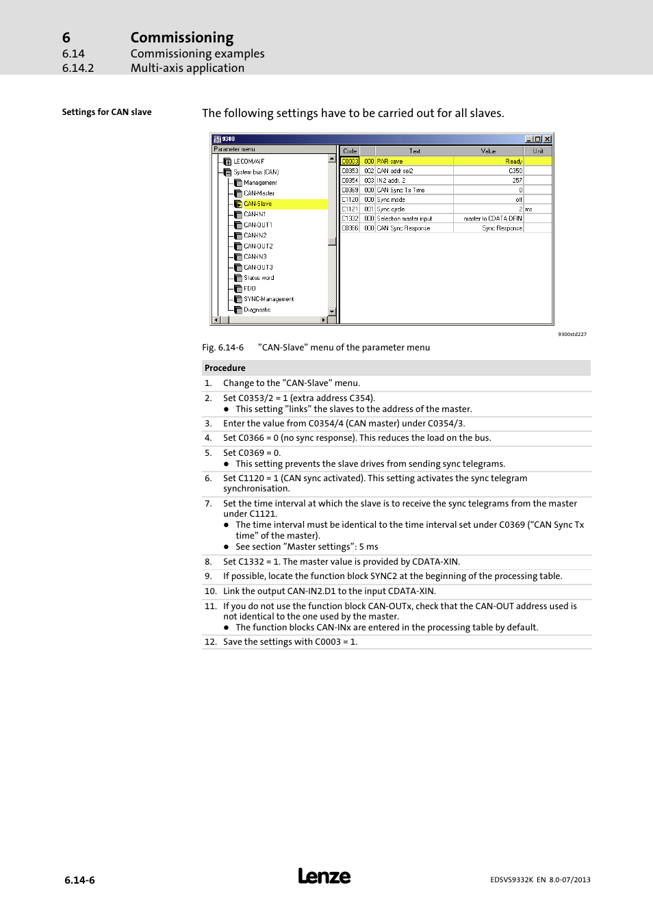 Commissioning | Lenze EVS9332xK User Manual | Page 236 / 467