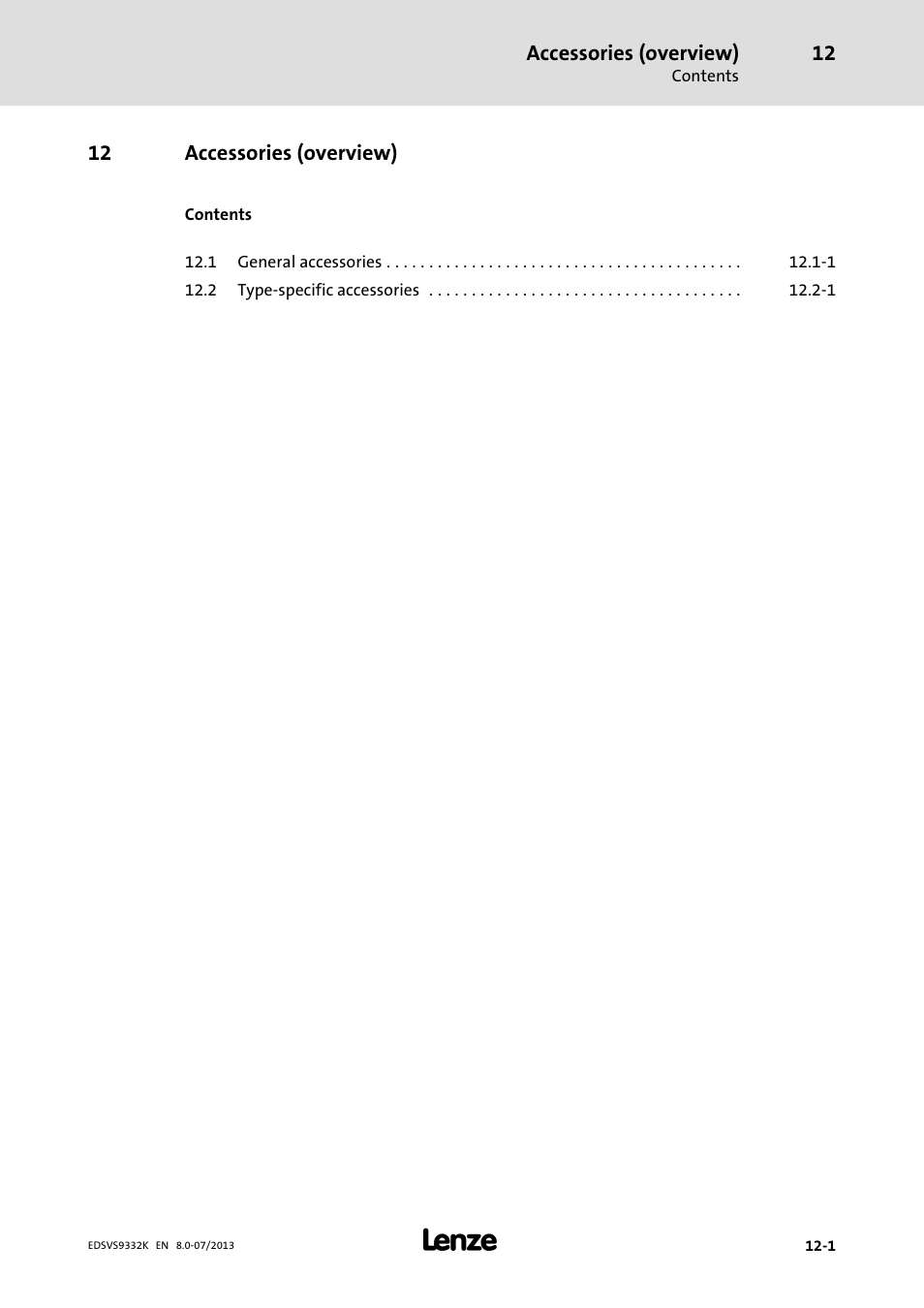 Accessories (overview) | Lenze EVS9332xK User Manual | Page 439 / 467