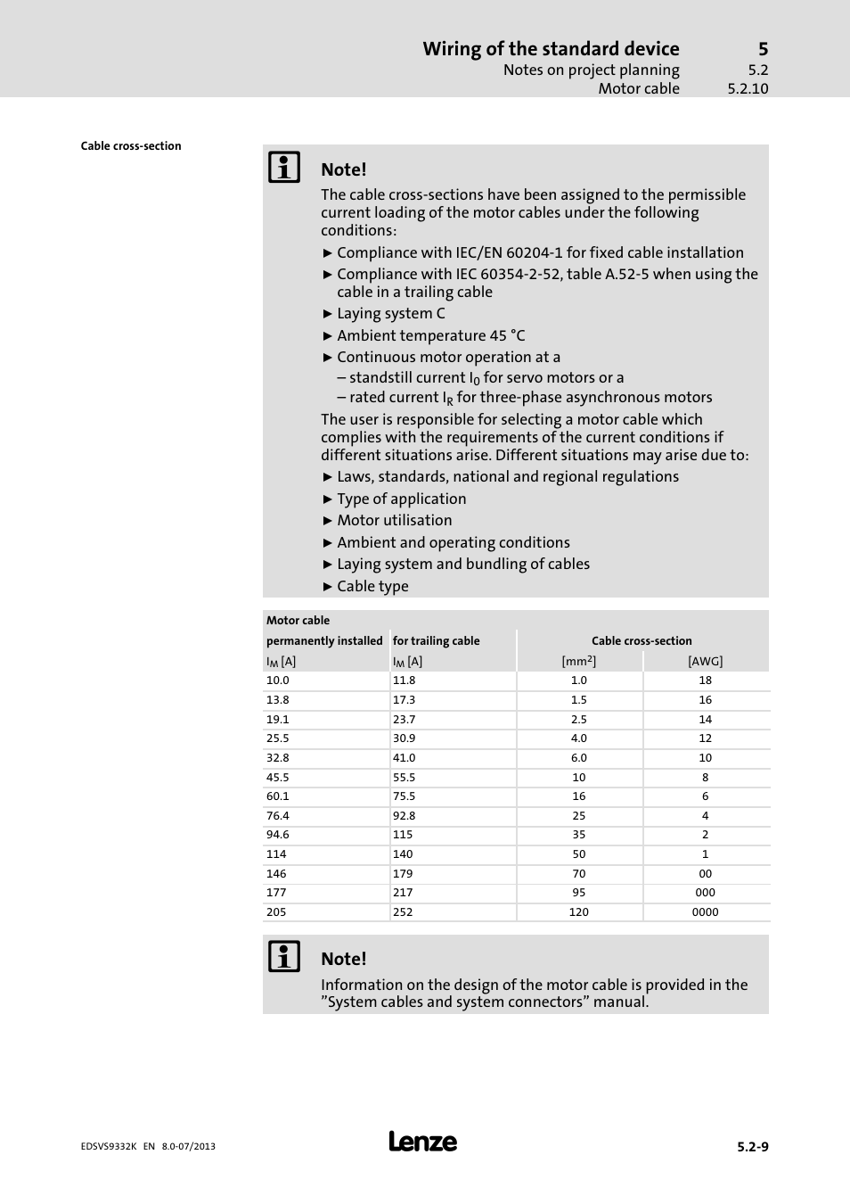 Wiring of the standard device | Lenze EVS9332xK User Manual | Page 89 / 467