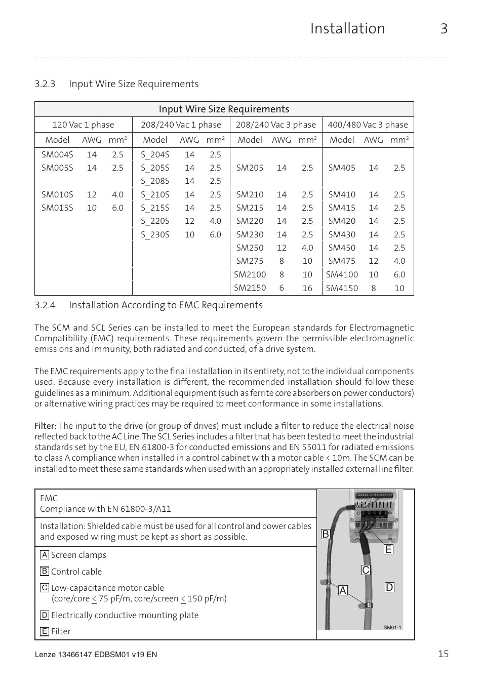 Installation 3 | Lenze SL User Manual | Page 15 / 52