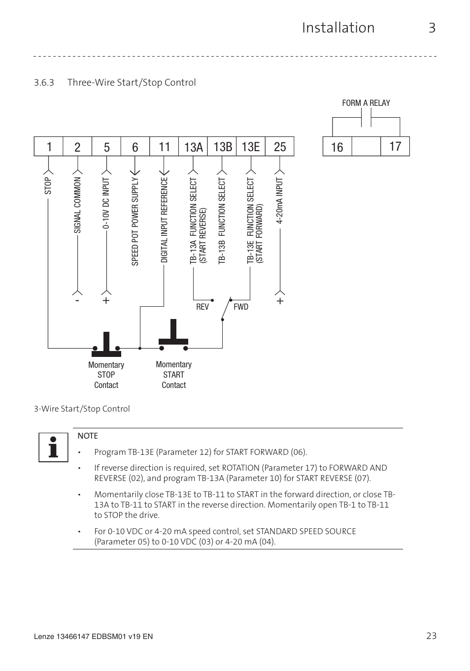 Installation 3 | Lenze SL User Manual | Page 23 / 52