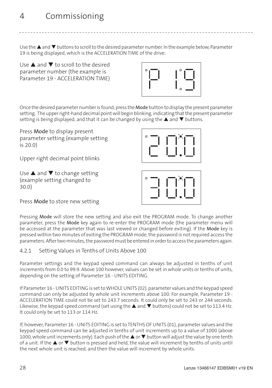 4 commissioning | Lenze SL User Manual | Page 28 / 52