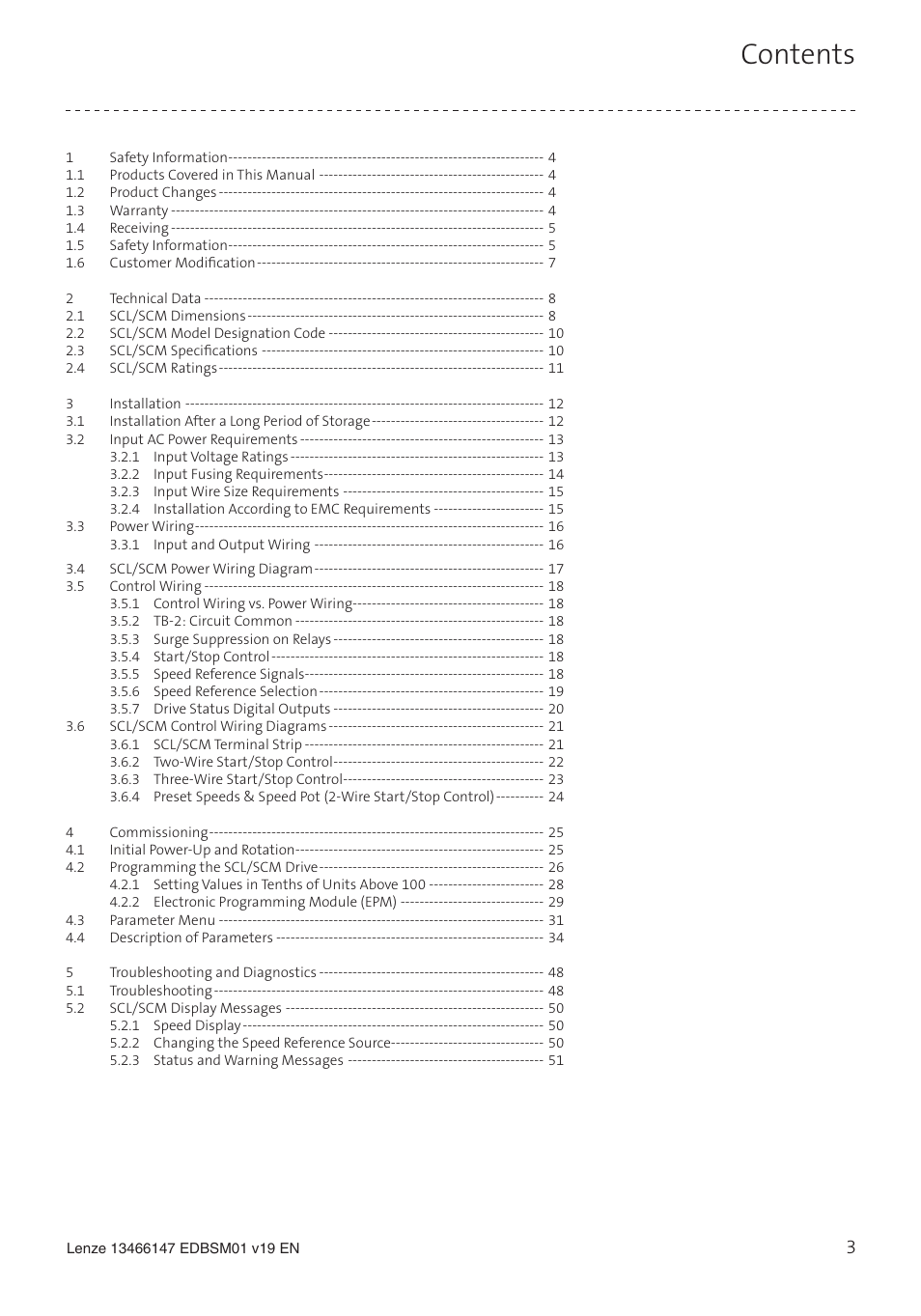 Lenze SL User Manual | Page 3 / 52