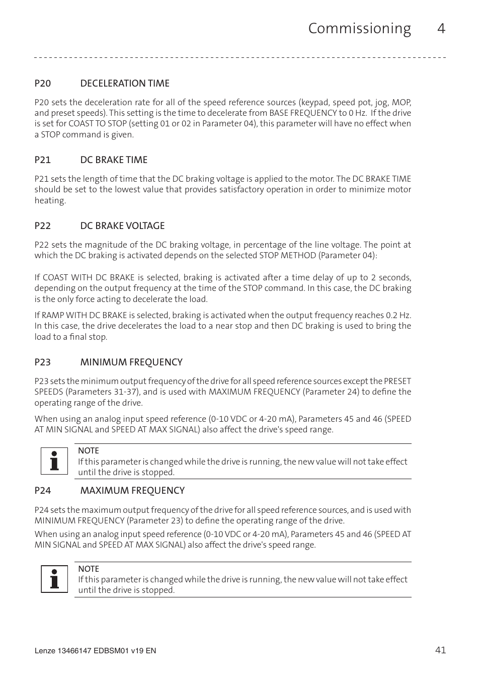 Commissioning 4 | Lenze SL User Manual | Page 41 / 52