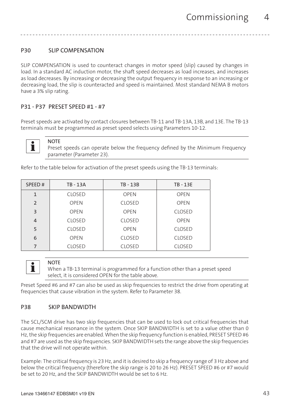 Commissioning 4 | Lenze SL User Manual | Page 43 / 52