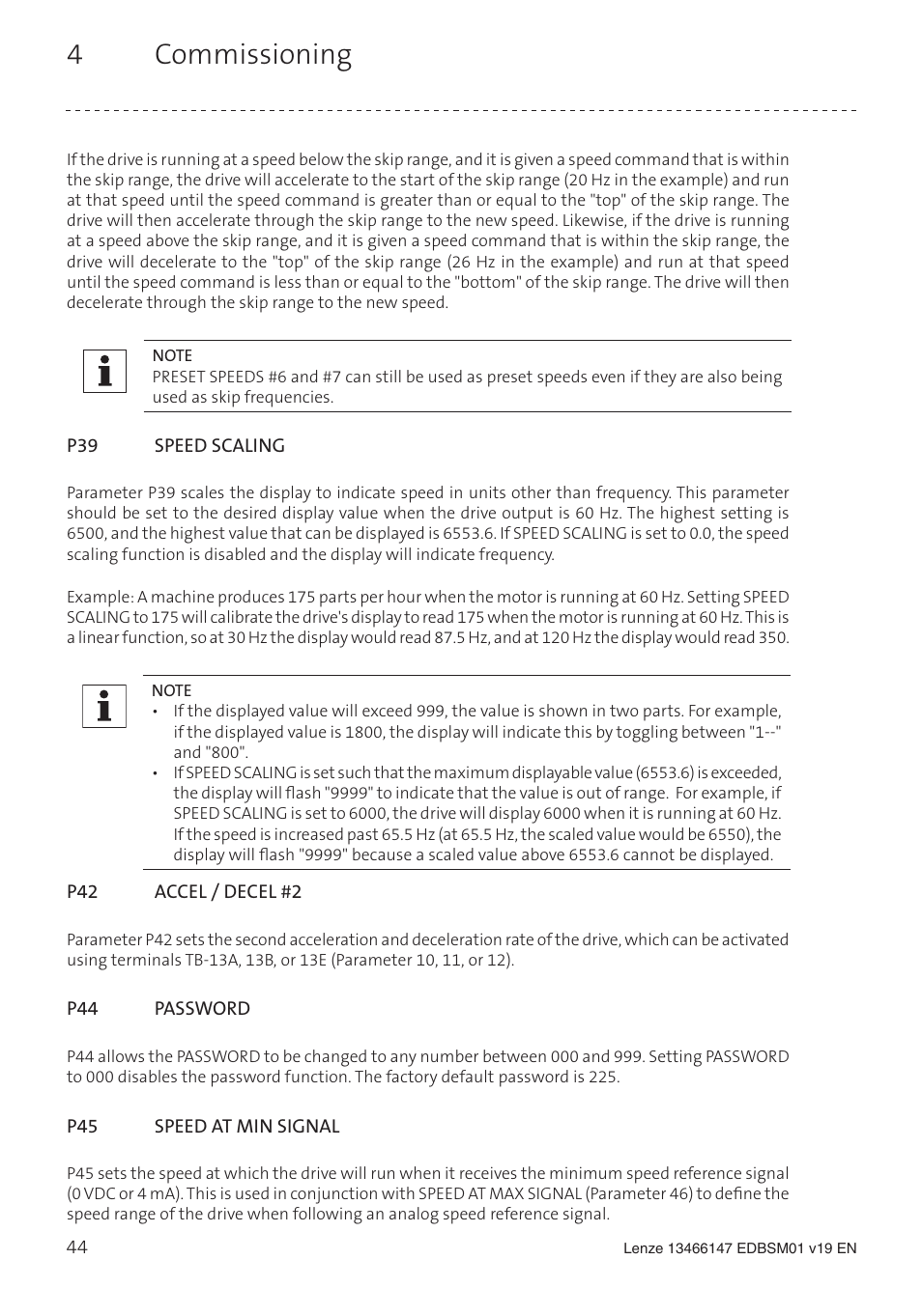 4 commissioning | Lenze SL User Manual | Page 44 / 52