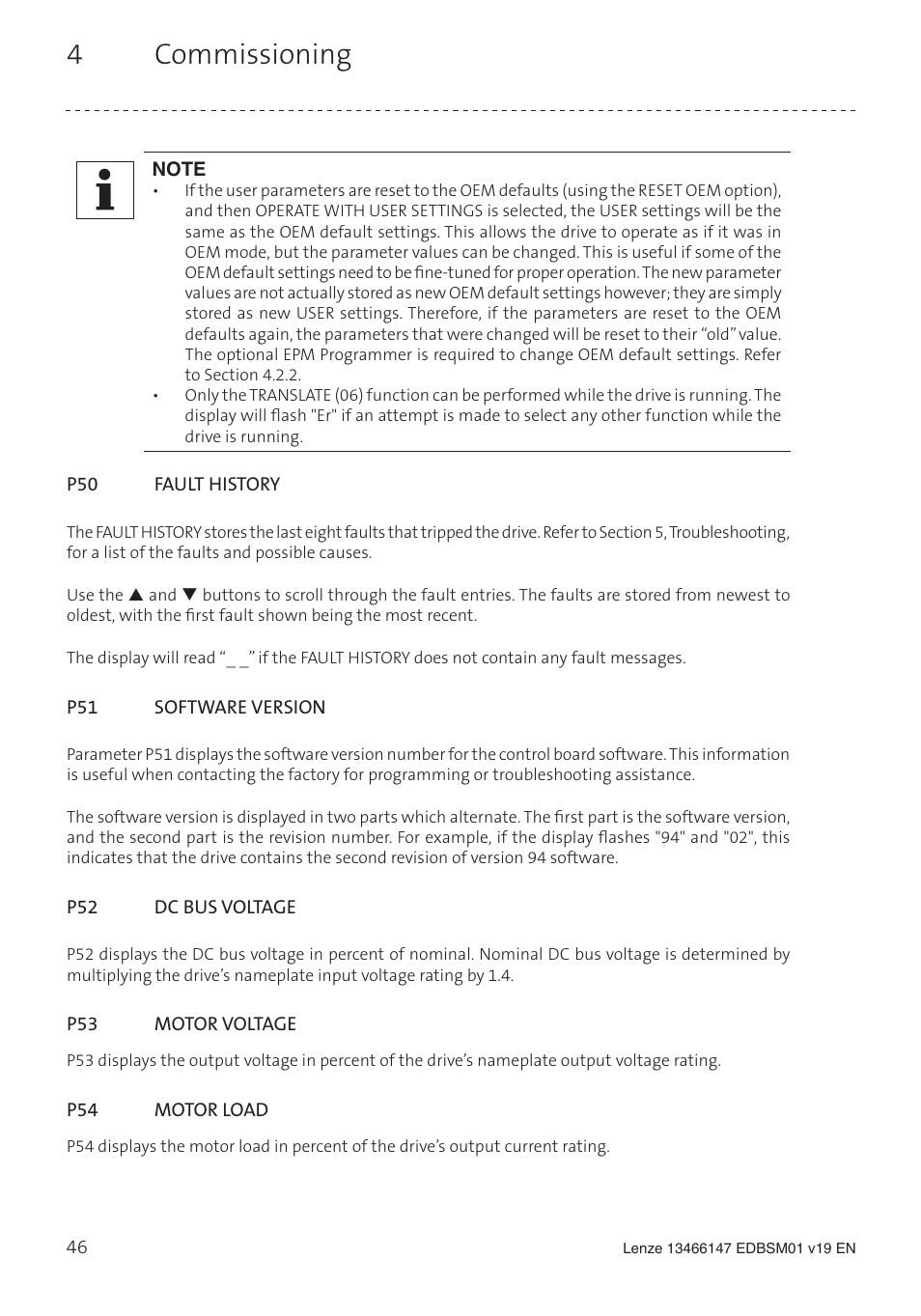 4 commissioning | Lenze SL User Manual | Page 46 / 52