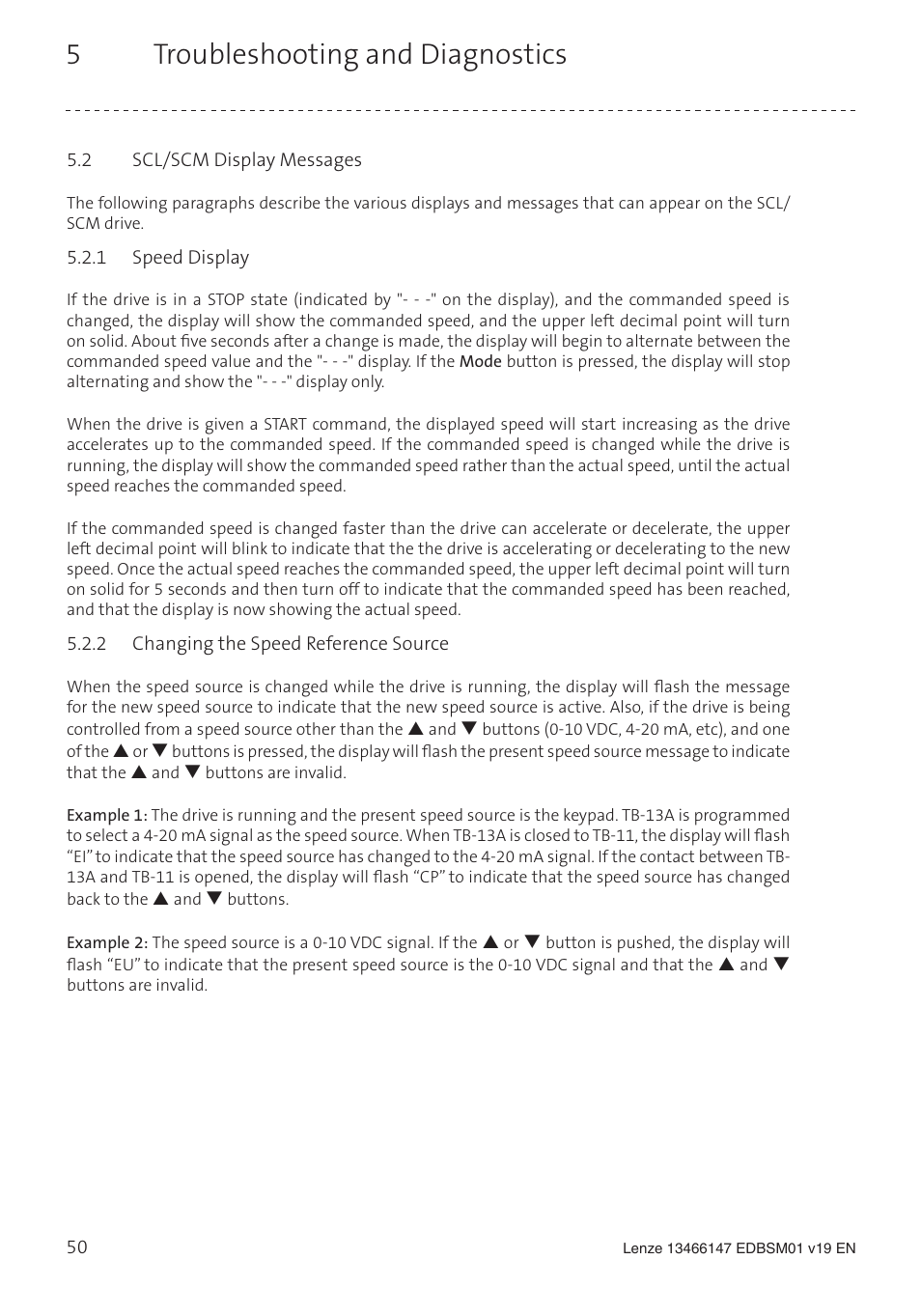 5troubleshooting and diagnostics | Lenze SL User Manual | Page 50 / 52