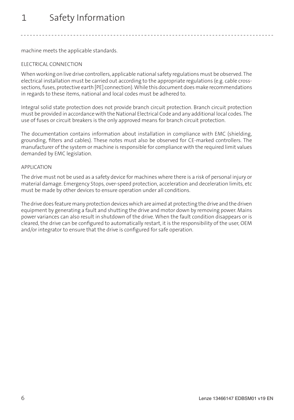 1safety information | Lenze SL User Manual | Page 6 / 52
